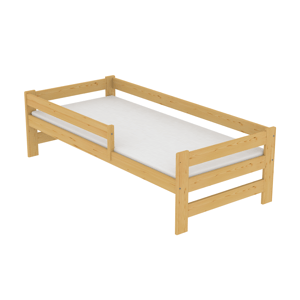 Baby Dětská postel Kouba 160 x 80 cm - Přírodní masiv + Matrace Molitan a rošt