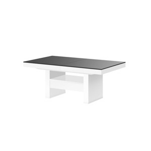 Hubertus Nastavitelný konferenční stolek AVERSA LUX Barva: černá/bílá
