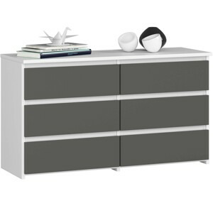 Ak furniture Komoda CL6 100 cm bílá/grafitově šedá